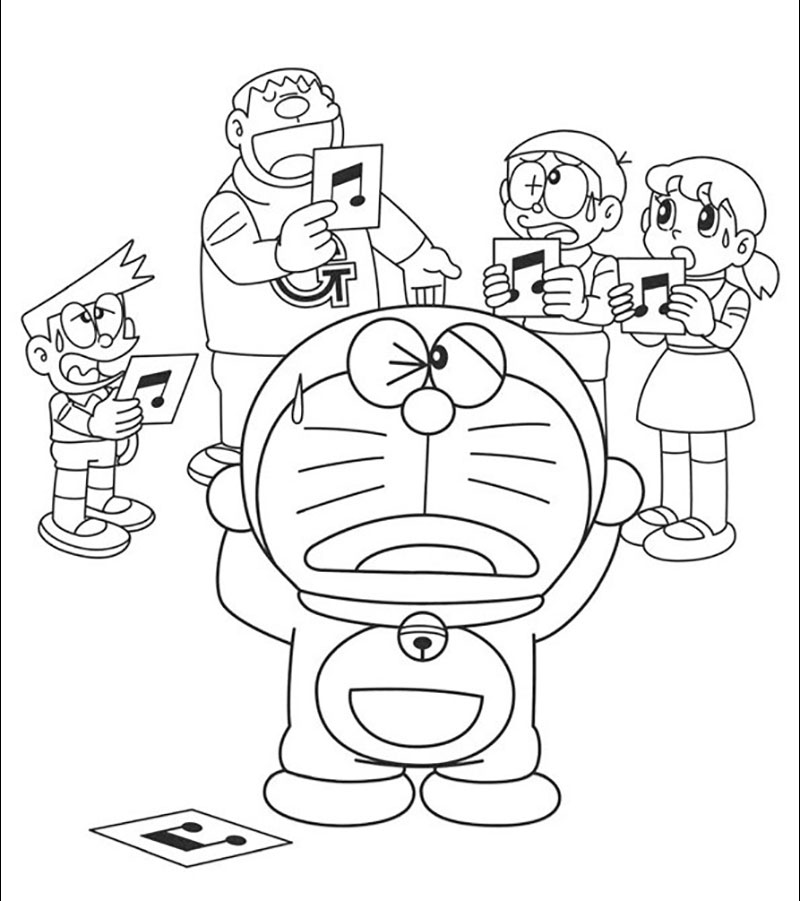 Download 50+ Mẫu Tranh Tô Màu Nobita Cực Đáng Yêu Cho Bé