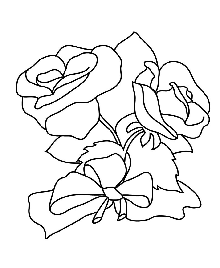 39 Tranh tô màu hoa hồng đẹp ý nghĩa tặng bé yêu