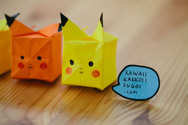 Cách gấp pikachu dạng hợp siêu cute