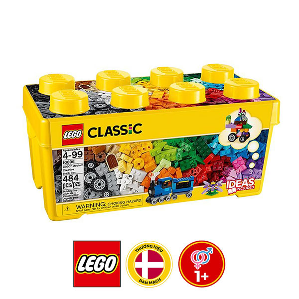 Thùng gạch xếp hình LEGO 484 miếng