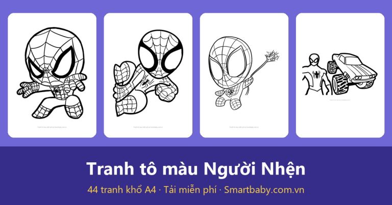 Tranh tô màu Người Nhện: 44 mẫu Spider-Man cho bé trai